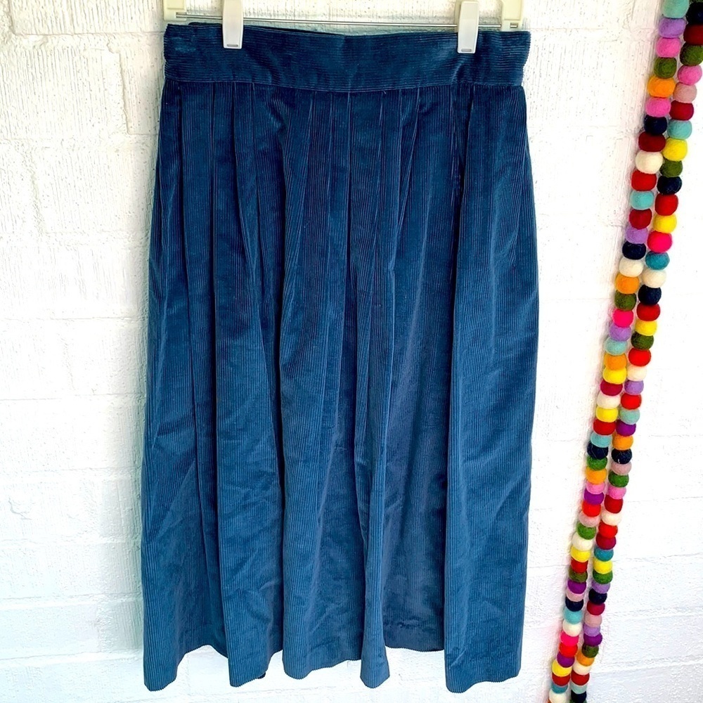Charter Club Vintage Pleated Corduroy Plisse Skirt sz 12